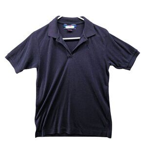 Vintage Princeton Club Polo Shirt Womens S Navy Blue Short Sleeve Preppy
